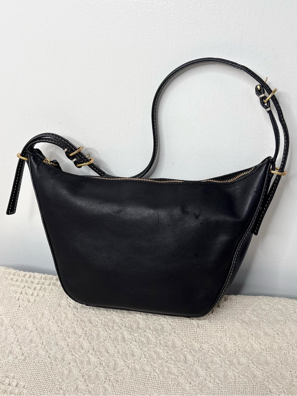 PROJECT Madewell Black Leather Keeper Shoulder Bag Hobo